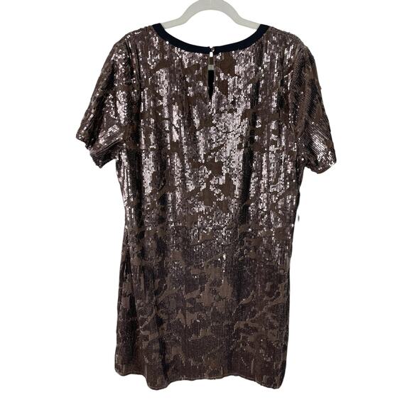 Anthropologie X RO & DE Andi Sequined Velvet Tee Shift Dress Holiday Party NEW - Picture 6 of 11
